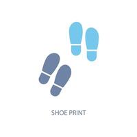 shoe print concept line icon. Simple element illustration. shoe print concept outline symbol design. vector