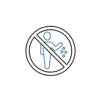 no littering concept line icon. Simple element illustration. no littering concept outline symbol design. vector