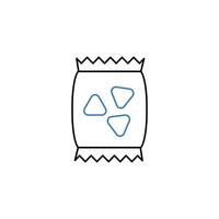 snacks concept line icon. Simple element illustration. snacks concept outline symbol design. vector