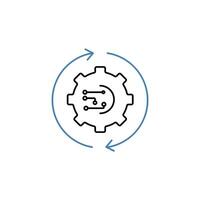 automation concept line icon. Simple element illustration. automation concept outline symbol design. vector