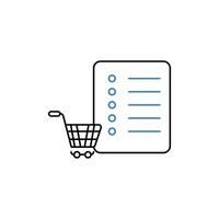 grocery list concept line icon. Simple element illustration. grocery list concept outline symbol design. vector