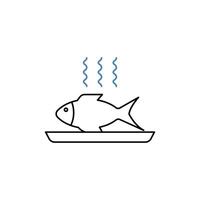 fish concept line icon. Simple element illustration. fish concept outline symbol design. vector