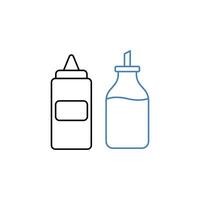 condiments concept line icon. Simple element illustration. condiments concept outline symbol design. vector