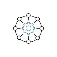 automated system concept line icon. Simple element illustration. automated system concept outline symbol design. vector