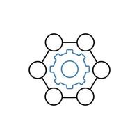 neural network concept line icon. Simple element illustration. neural network concept outline symbol design. vector