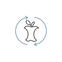 composting concept line icon. Simple element illustration. composting concept outline symbol design. vector