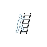 ladder concept line icon. Simple element illustration. ladder concept outline symbol design. vector