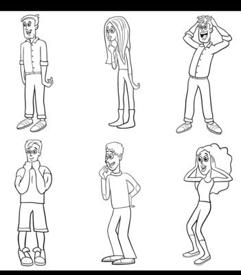 People Coloring Vector Art, Icons, and Graphics for Free Download