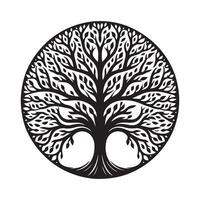 AI generated Tree of Life silhouette vector illustration