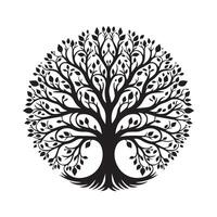 AI generated Tree of Life silhouette vector illustration