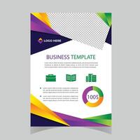 poster layout, IT Company flyer, corporate banners, and leaflets. Graphic design layout with triangle vector