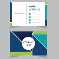 Elegant business card blue and black business card free vector