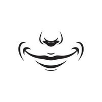 AI generated A gentle soft smile showing warmth and friendliness vector