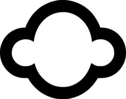 Cloud, Black and White Vector illustration