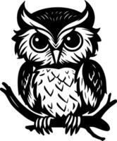 Owl Baby - High Quality Vector Logo - Vector illustration ideal for T-shirt graphic