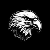 Eagle, Black and White Vector illustration