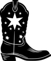 Cowboy Boot, Minimalist and Simple Silhouette - Vector illustration