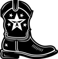 Cowboy Boot, Minimalist and Simple Silhouette - Vector illustration