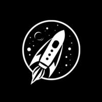 Space - Black and White Isolated Icon - Vector illustration