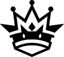 Crown - Black and White Isolated Icon - Vector illustration