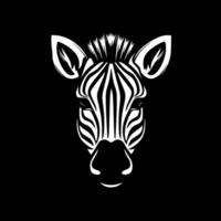 Zebra Baby - Black and White Isolated Icon - Vector illustration