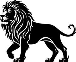 Lion, Black and White Vector illustration