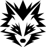 Raccoon - Black and White Isolated Icon - Vector illustration