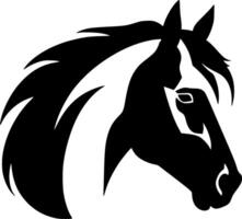 Horse, Black and White Vector illustration