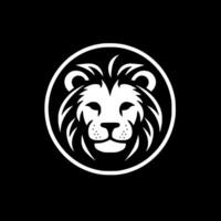 Lion Baby, Black and White Vector illustration