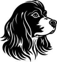 perro, negro y blanco vector ilustración