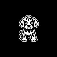 Puppy, Black and White Vector illustration