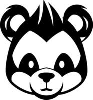 Panda, Black and White Vector illustration