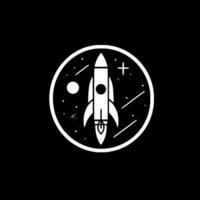 Space, Black and White Vector illustration