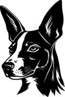 basenji, minimalista y sencillo silueta - vector ilustración