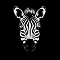 Zebra Baby, Black and White Vector illustration