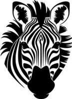 Zebra, Minimalist and Simple Silhouette - Vector illustration