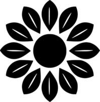 Sunflower, Minimalist and Simple Silhouette - Vector illustration
