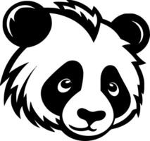 panda - minimalista y plano logo - vector ilustración