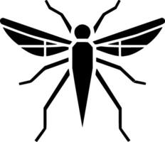 Mosquito, Black and White Vector illustration