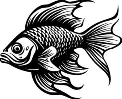 Fish, Black and White Vector illustration