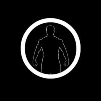 Gym, Black and White Vector illustration