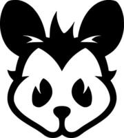 Panda, Black and White Vector illustration