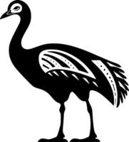 Dodo - Black and White Isolated Icon - Vector illustration