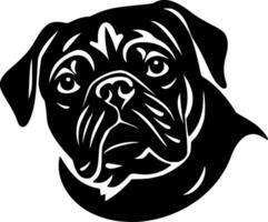 Pug, Minimalist and Simple Silhouette - Vector illustration