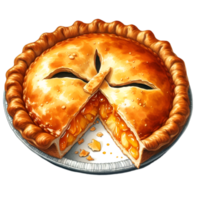 AI generated A delicious pie sits alone. png