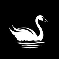 Swan, Black and White Vector illustration