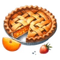 AI generated A delicious pie sits alone. png