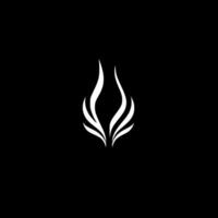 Fire, Black and White Vector illustration