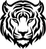 tigre, negro y blanco vector ilustración