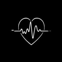 Heartbeat - Minimalist and Flat Logo - Vector illustration